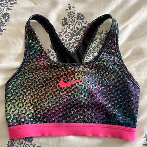 Pink Nike Sports Bra Size Medium
